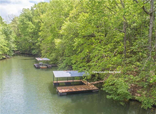 6324 Chesla Dr, Gainesville, GA 30506 - dock area featuring a view of trees and a water view