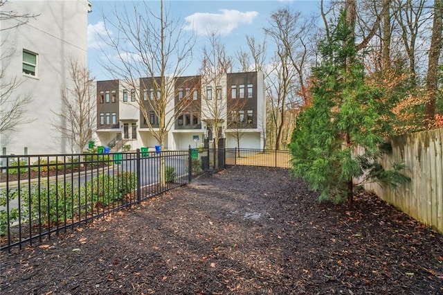 view of yard featuring a fenced front yard