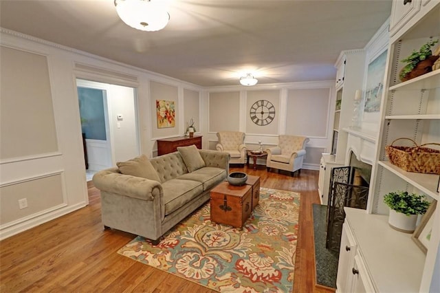 living room featuring hardwood / wood-style floors