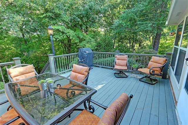 view of wooden terrace