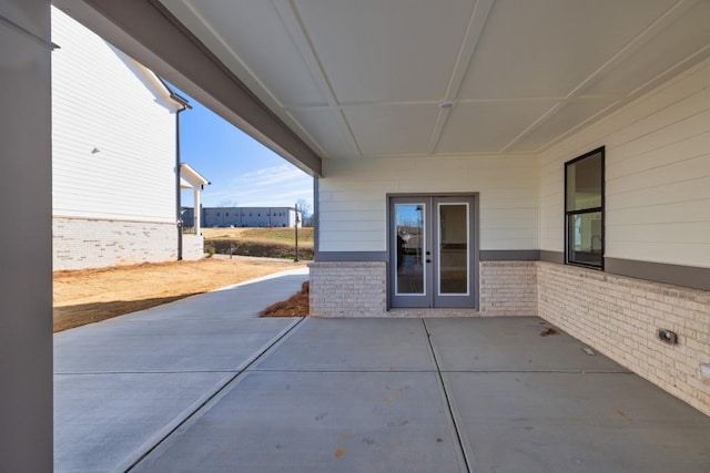 view of patio with french doors