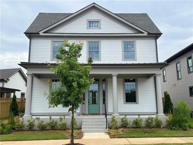 view of front of house with a porch