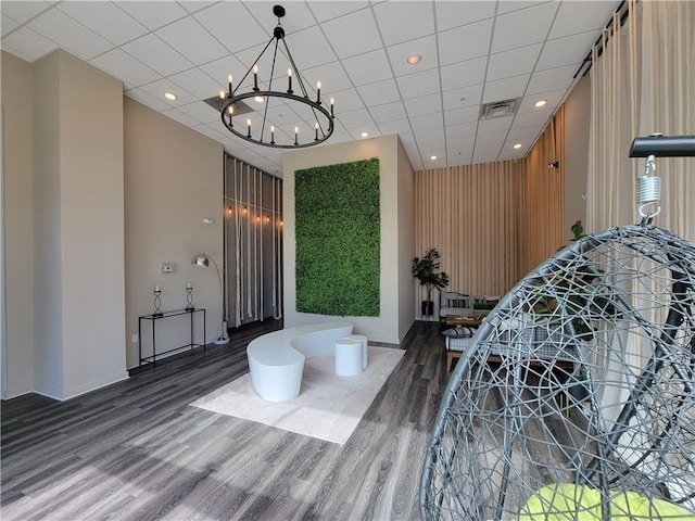 525 Parkway Dr NE Unit 306, Atlanta, GA 30308 - bathroom featuring wood finished floors, a chandelier, and recessed lighting
