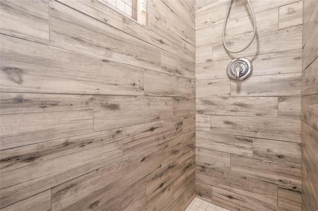 bathroom featuring walk in shower