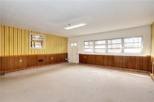 unfurnished room featuring carpet floors and plenty of natural light