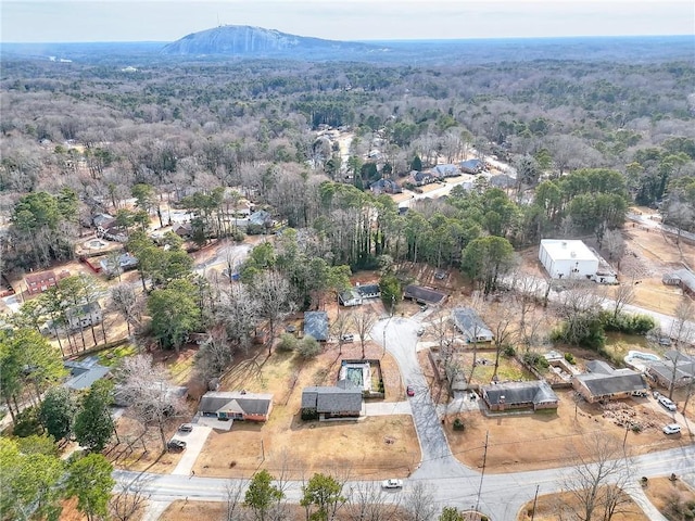 bird's eye view featuring a mountain view