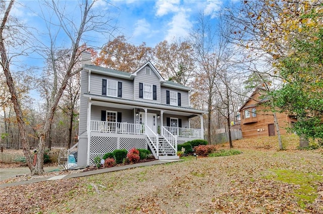 front facade featuring a porch