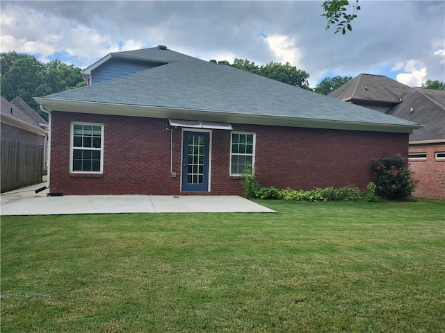 3473 Newtons Crest Cir, Snellville, GA 30078 - rear view of property with a patio, brick siding, and roof with shingles