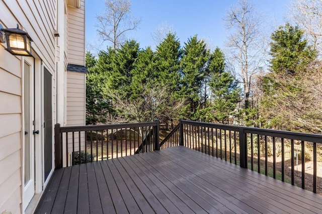 view of wooden deck