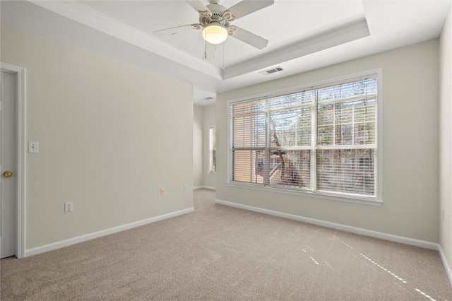 1024 Whitshire Way, Alpharetta, GA 30004 - unfurnished room with a raised ceiling, carpet flooring, and ceiling fan