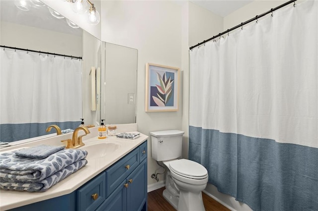 1024 Whitshire Way, Alpharetta, GA 30004 - bathroom featuring wood finished floors, vanity, and curtained shower