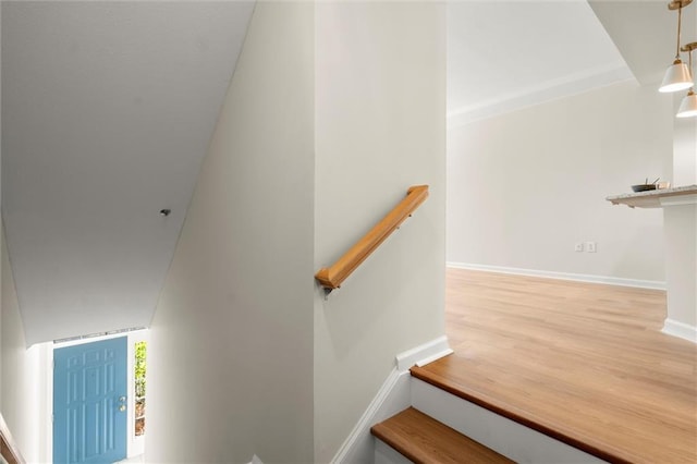 1024 Whitshire Way, Alpharetta, GA 30004 - stairs featuring wood finished floors and baseboards