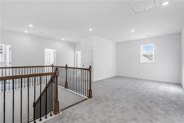 1495 Auburn Glen Rd, Dacula, GA 30019 - empty room featuring attic access, recessed lighting, carpet floors, and baseboards