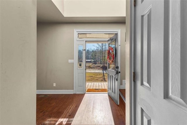 entrance foyer with hardwood / wood-style flooring