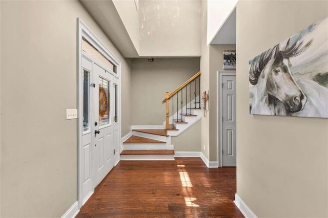 entryway featuring dark hardwood / wood-style floors