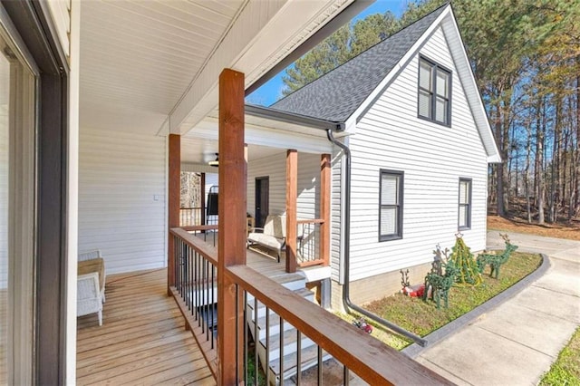 exterior space featuring covered porch