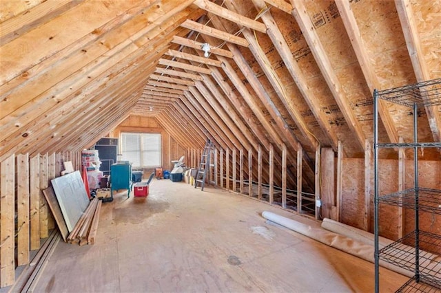 view of attic