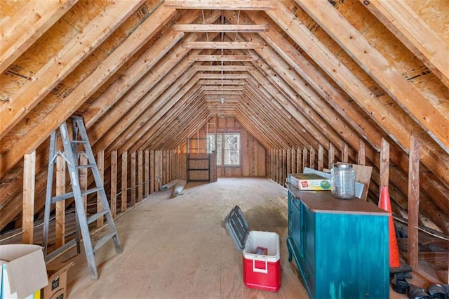 view of attic