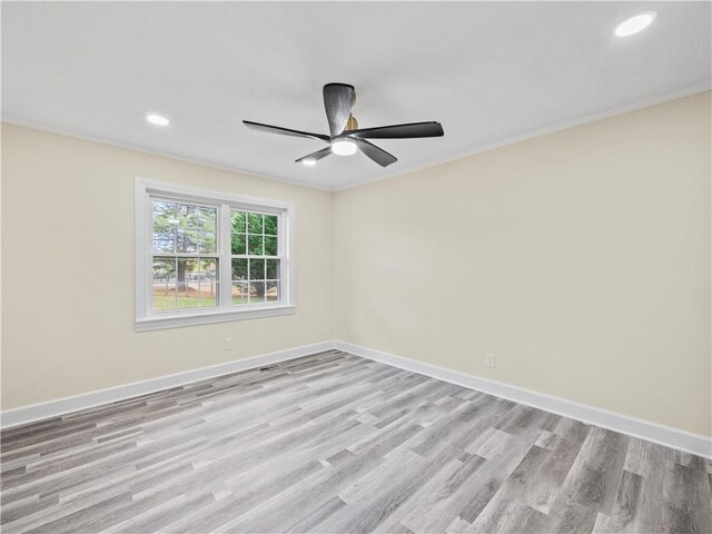 239 Brown Dr, Clermont, GA 30527 - empty room with ceiling fan, baseboards, and light wood-type flooring