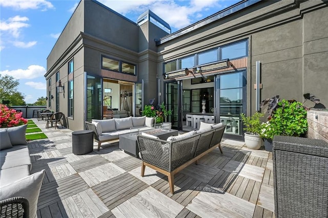 8200 Main St S Unit 1306, Woodstock, GA 30188 - wooden terrace featuring an outdoor hangout area