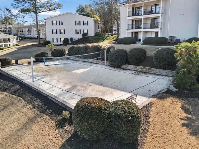 view of community featuring volleyball court