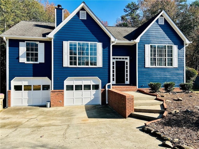 view of front of home featuring a garage