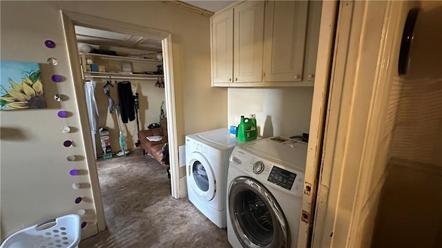 1833 Stephenson Rd, Lithonia, GA 30058 - washroom featuring washer and dryer and cabinet space