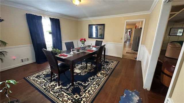 1833 Stephenson Rd, Lithonia, GA 30058 - office area featuring wainscoting, wood finished floors, and crown molding