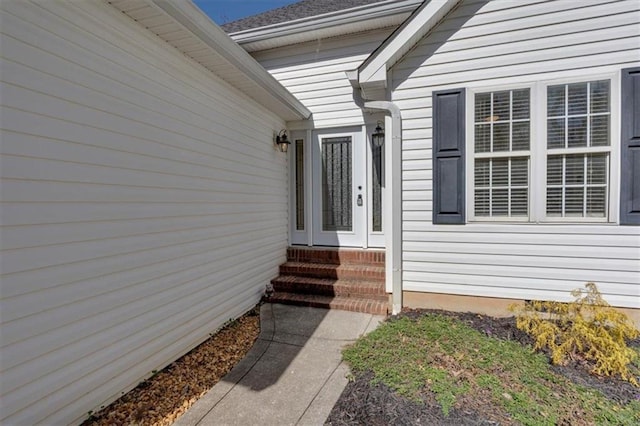 view of doorway to property