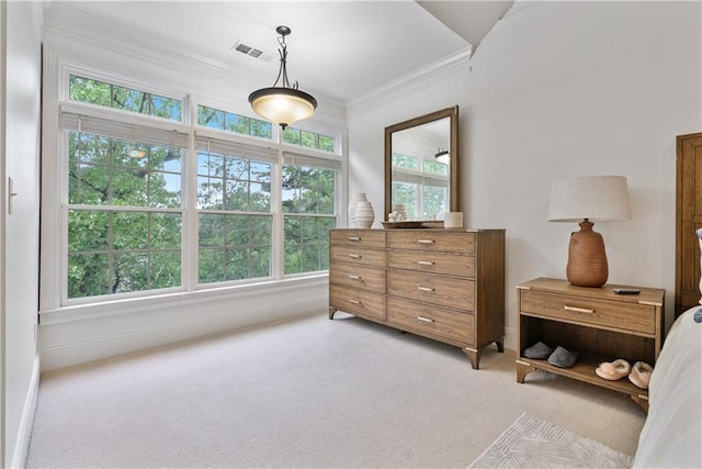 1003 Pearl Pt NE, Sandy Springs, GA 30328 - bedroom with light colored carpet, multiple windows, baseboards, and crown molding
