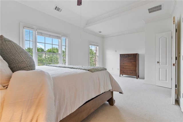 1003 Pearl Pt NE, Sandy Springs, GA 30328 - carpeted bedroom featuring crown molding, baseboards, and a ceiling fan