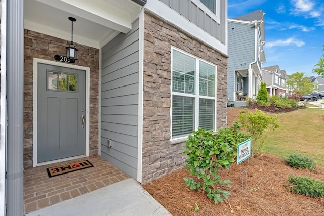 view of doorway to property