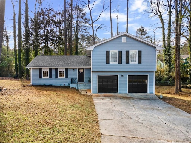 tri-level home featuring a garage