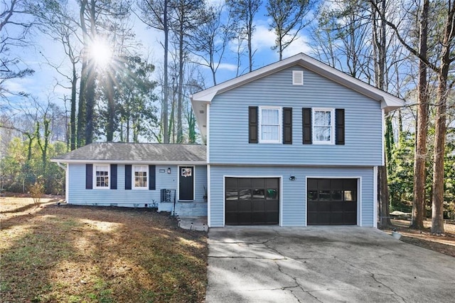 view of split level home