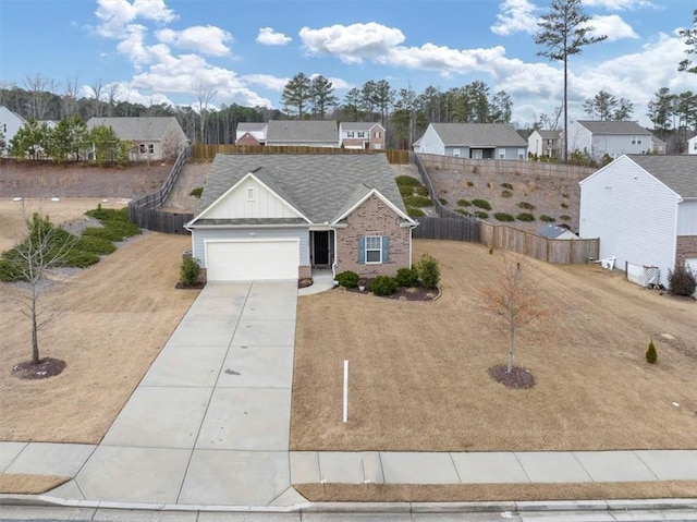 single story home featuring a garage