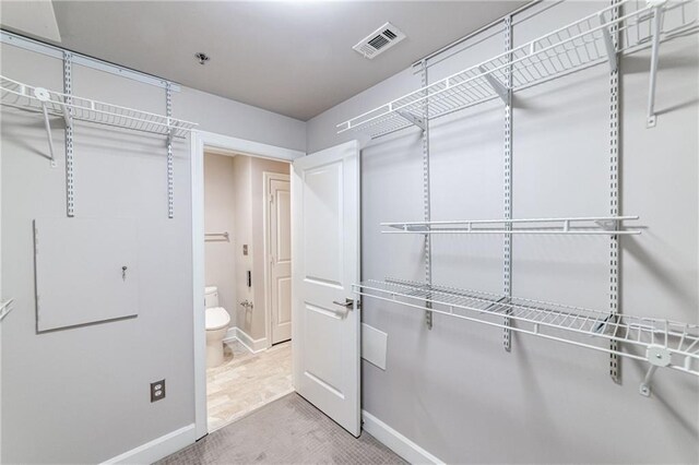 view of walk in closet