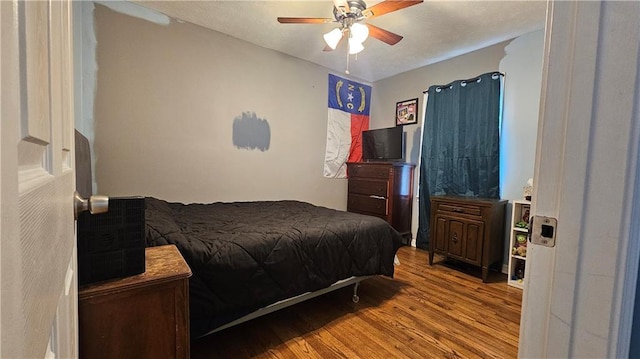 112 Hilltop Dr, Newborn, GA 30056 - bedroom featuring wood finished floors and a ceiling fan