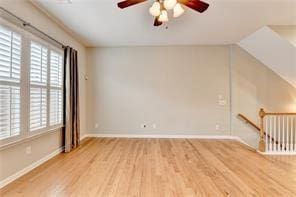 1668 Sabastian Pt NE, Atlanta, GA 30329 - bonus room with baseboards, a ceiling fan, and wood finished floors