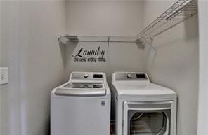 1668 Sabastian Pt NE, Atlanta, GA 30329 - laundry room featuring separate washer and dryer and laundry area