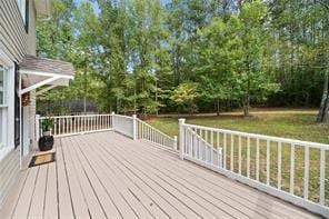 440 Colbert Rd, Dallas, GA 30132 - deck with a yard and view of scattered trees