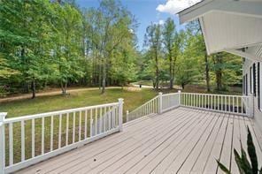 440 Colbert Rd, Dallas, GA 30132 - wooden deck featuring a yard