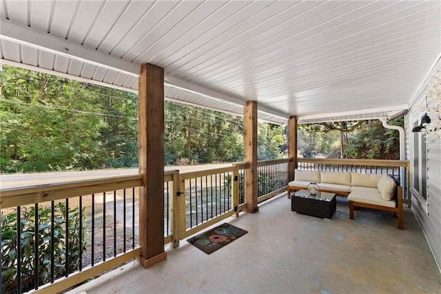 view of patio / terrace featuring an outdoor hangout area