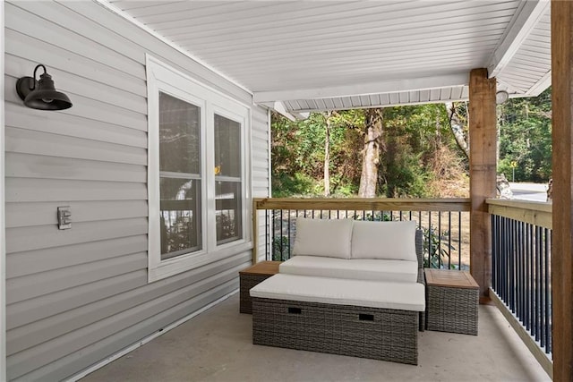 deck featuring an outdoor hangout area