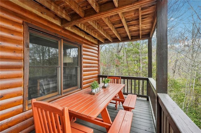 view of wooden terrace