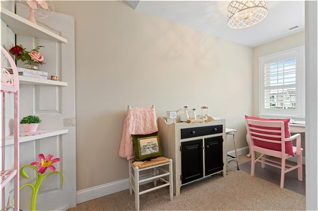 3392 Fall Branch Ln, Buford, GA 30519 - living area featuring light colored carpet and baseboards