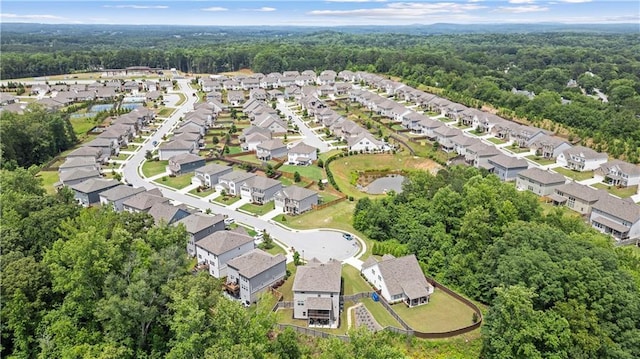 3392 Fall Branch Ln, Buford, GA 30519 - aerial perspective of suburban area with a heavily wooded area