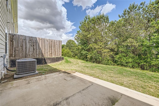 3070 Fareed St, Douglasville, GA 30135 - view of grassy yard featuring a patio area and cooling unit