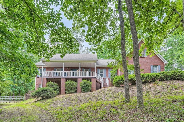 245 Sutallee Ridge Ln NE, White, GA 30184 - view of front facade featuring brick siding and stairs
