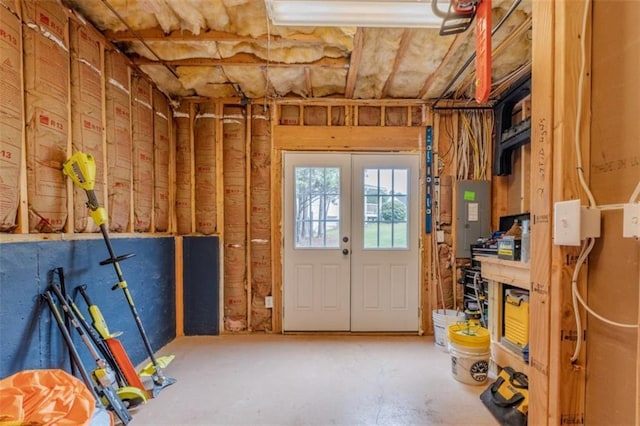 interior space with electric panel