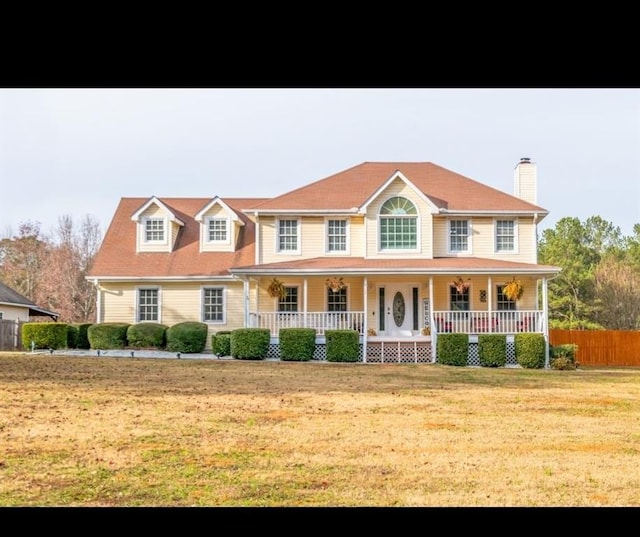 161 Honey Creek Rd, Mcdonough, GA 30252 - view of front of property with a porch and a chimney